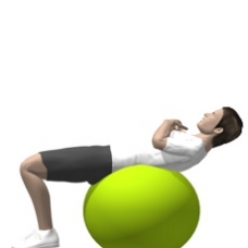 Fitness Ball Crunch Starting Position