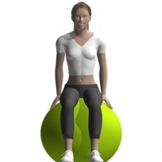 Fitness Ball Jumps, Seated Starting Position