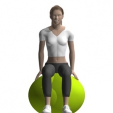 Fitness Ball Jumps, Seated Ending Position