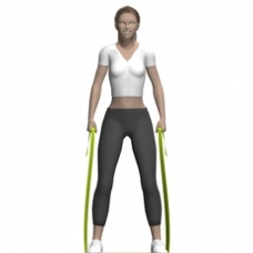 Elastic Band Row, Standing Starting Position