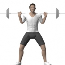 Barbell Squat, Wide Stance Starting Position