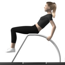TRIMMFIT Seated Crunch Starting Position