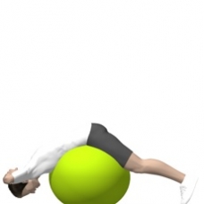 Fitness Ball Hyperextension Starting Position
