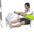 Cable Curl, Seated, Flat Bench