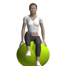 Fitness Ball Walk, Seated Starting Position