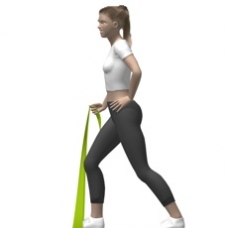 Elastic Band Curl, Standing Starting Position
