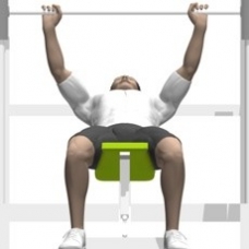 Smith Press Bench Press, Incline Starting Position