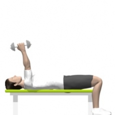 Dumbbell Triceps Extension, Lying, One Arm Starting Position