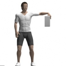 Step Lateral Raise, One Arm Ending Position