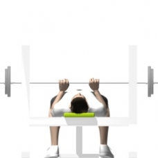 Barbell Bench Press, Close Grip Ending Position