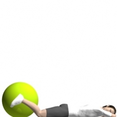 Fitness Ball Leg Flexion, Prone Starting Position