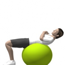 Fitness Ball Crunch, Side Starting Position