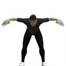 Water Bottles Rear Lateral Raise Ending Position