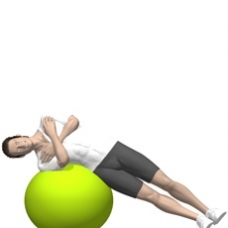 Fitness Ball Side Bend, Lateral Position Starting Position