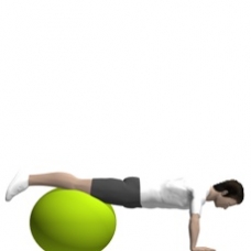 Fitness Ball Push-up, Decline Starting Position
