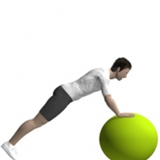 Fitness Ball Push-up, Incline Starting Position