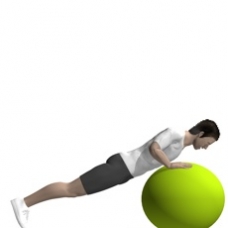 Fitness Ball Push-up, Incline Ending Position