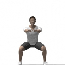 Bodyweight Only Squat, Wide Stance Ending Position