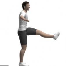 Bodyweight Only Leg Extension, Standing Ending Position