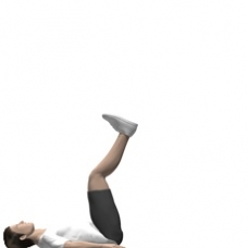Mat Hip Flexion, Supine, Straight Legs Ending Position