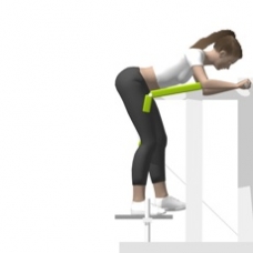 Lever Bent-over Hip Extension Starting Position