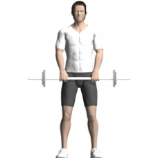 Barbell Front Raise Starting Position