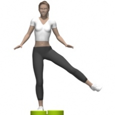 Aero Step Hip Abduction, Standing Ending Position