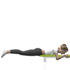 Bodyweight Only Hip Extension, Prone Ending Position