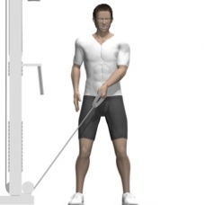 Cable Lateral Raise, One Arm Starting Position