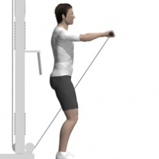 Cable Front Raise, Rope Ending Position