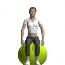 Fitness Ball Front Raise, Seated Starting Position