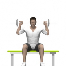 Barbell Behind Neck Press, Seated Starting Position