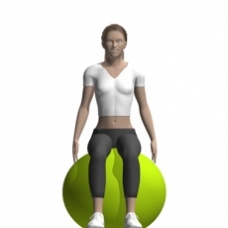 Fitness Ball Lateral Raise, Seated Starting Position