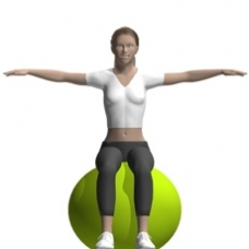 Fitness Ball Lateral Raise, Seated Ending Position