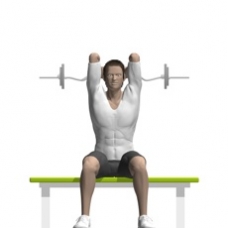 Ez-Bar Triceps Extension, Seated Starting Position