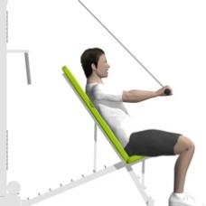 Cable Triceps Extension, Incline Ending Position