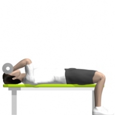 Ez-Bar Triceps Extension, Lying Ending Position