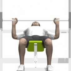 Smith Press Bench Press, Incline Ending Position