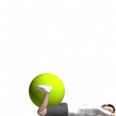 Fitness Ball Leg Flexion, Prone Ending Position