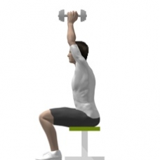 Dumbbell Triceps Extension, Seated Starting Position