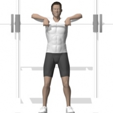 Smith Press Upright Row Ending Position