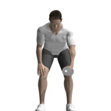 Dumbbell Concentration Curl, Bent-over Starting Position