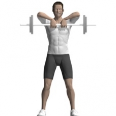 Barbell Upright Row Ending Position