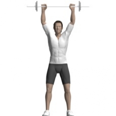 Barbell Clean and Press Ending Position