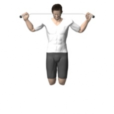 Bodyweight Only Pull-up, Behind Neck Ending Position